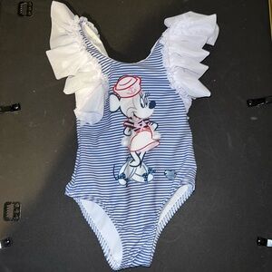 Monnalisa Bathing suit and cute sun hat size 18 months . In excellent condition